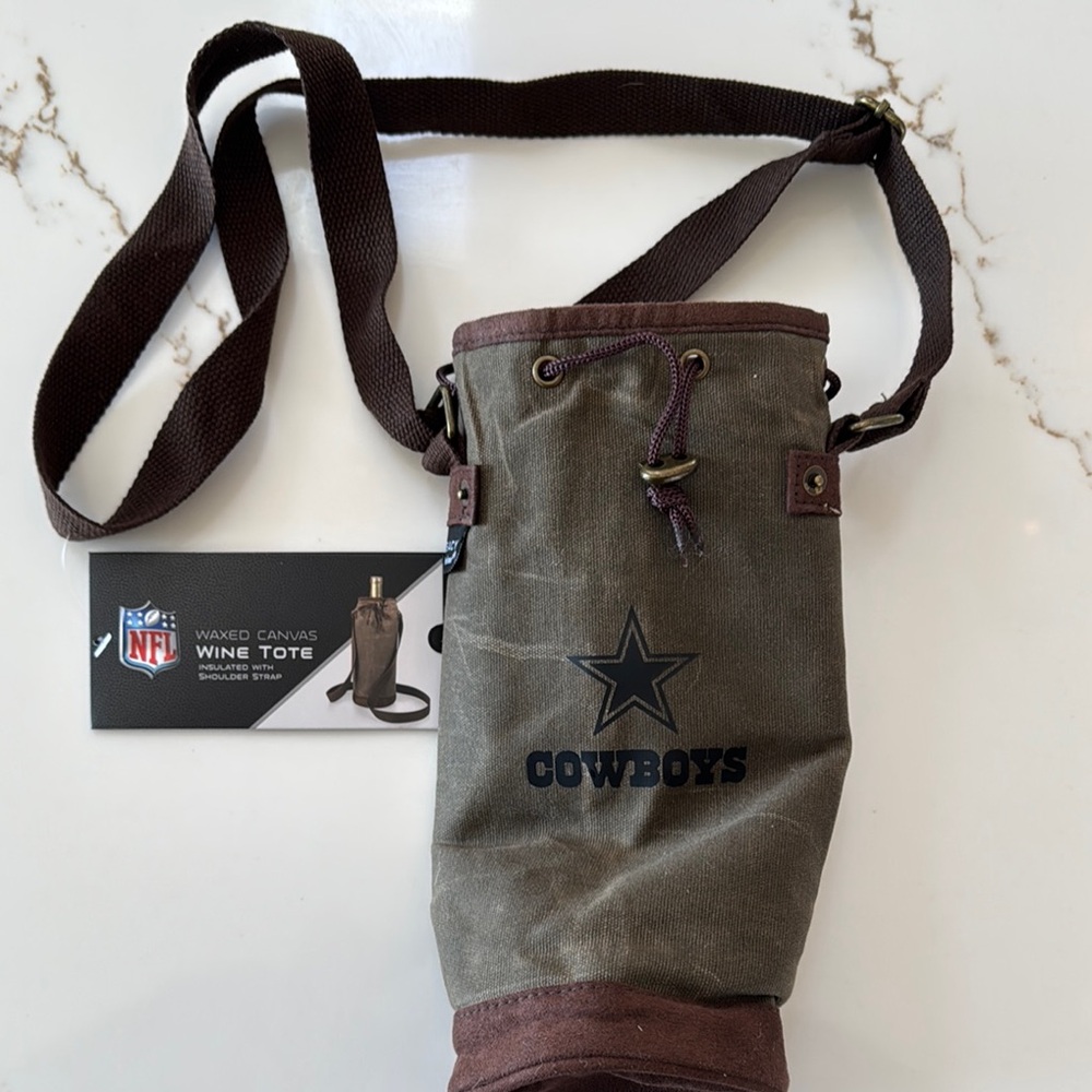 Green Canvas Wine Tote Bag